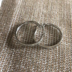 3/$15 Silver hoop earrings